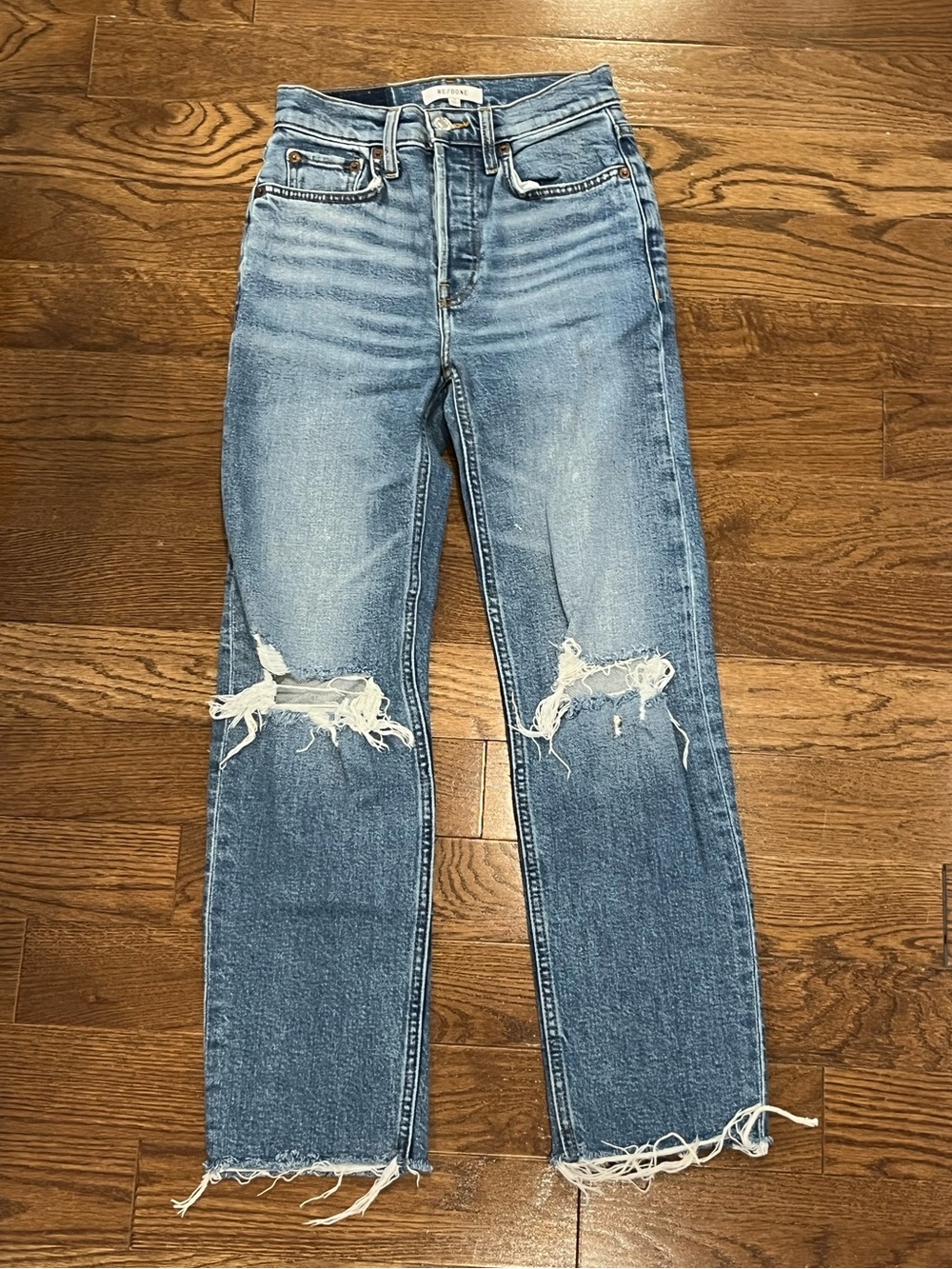 RE/DONE 70s ultra high-rise stove pipe jeans